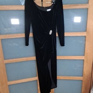 Tom Barra Elegant Black Evening Dress New Years Eve!! Sz 12 Beautiful Jeweled Em